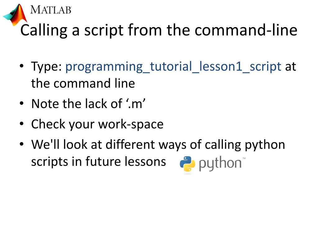calling a script from the command line