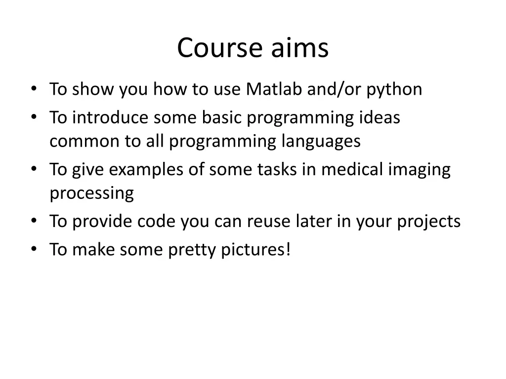 course aims