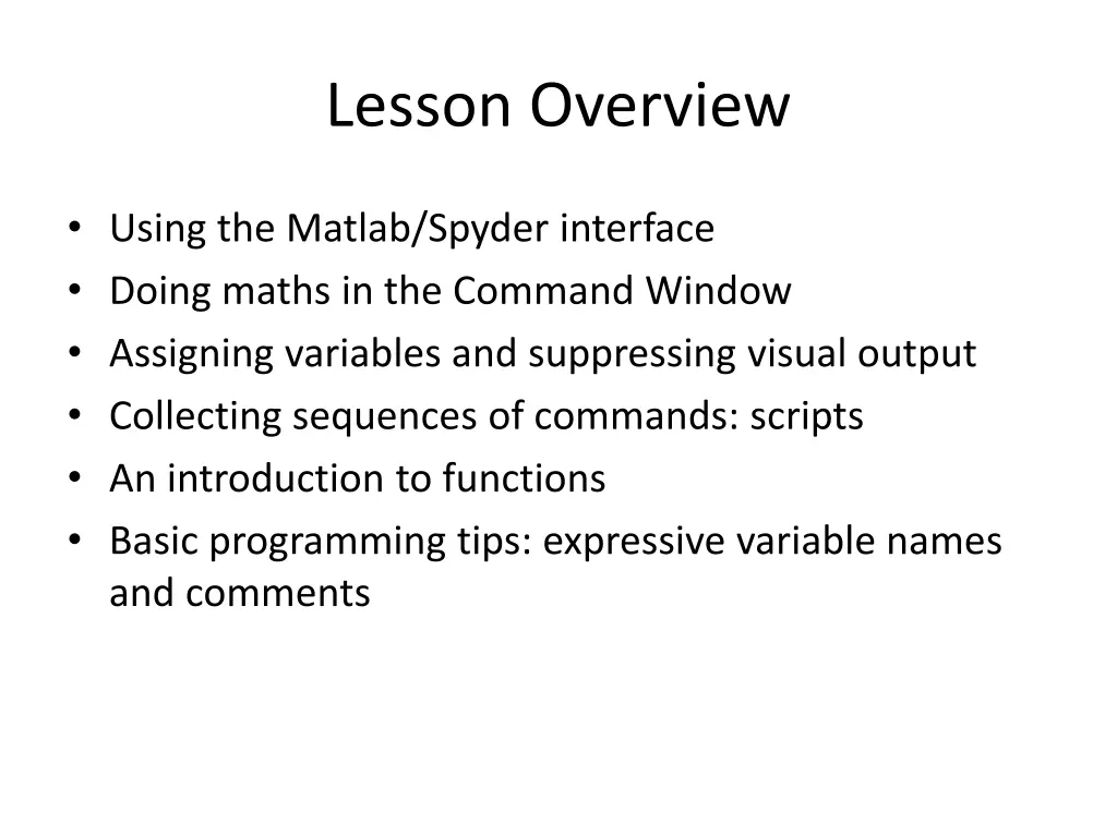 lesson overview