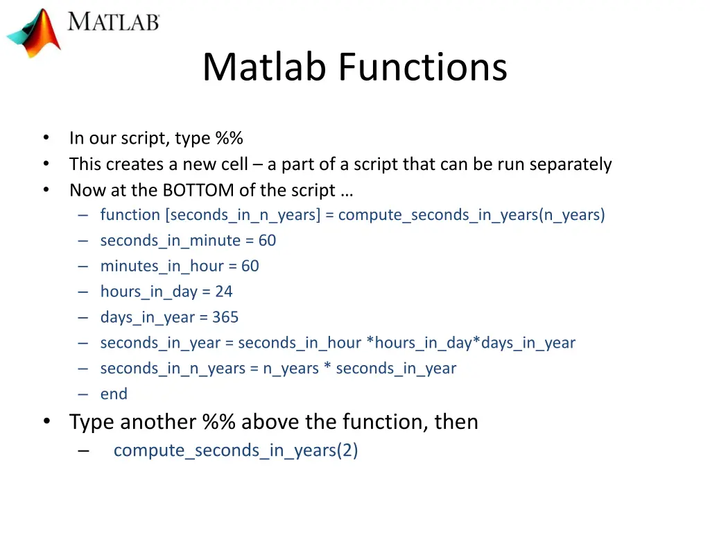 matlab functions
