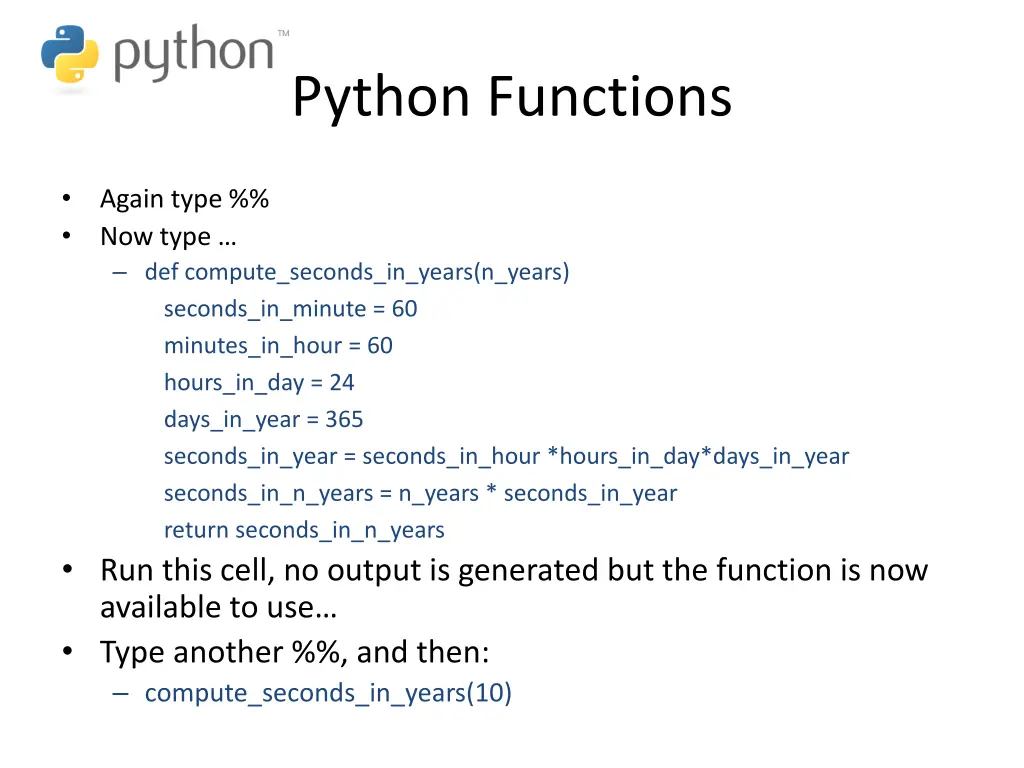 python functions