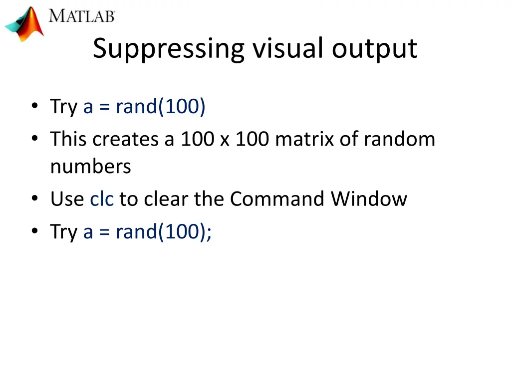 suppressing visual output
