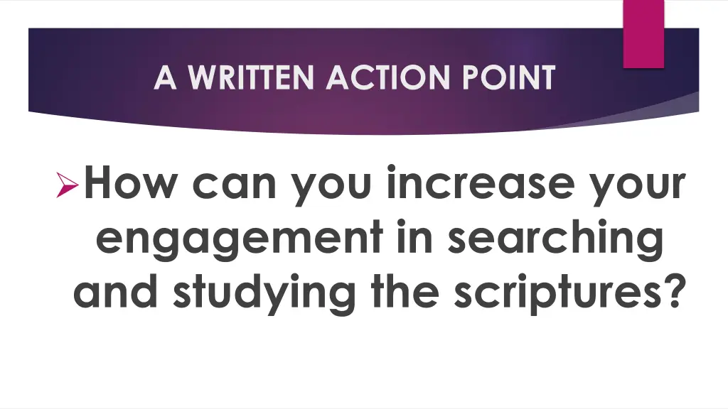 a written action point
