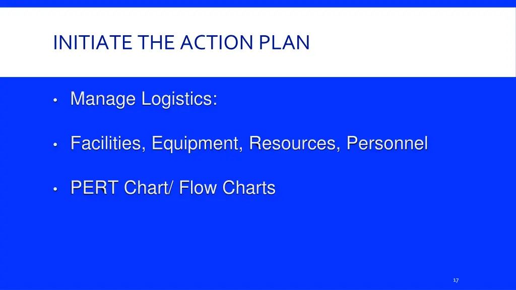 initiate the action plan