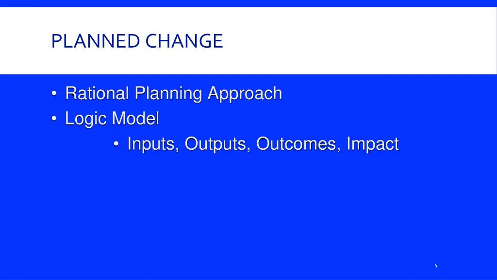 planned change
