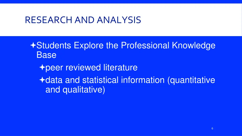research and analysis