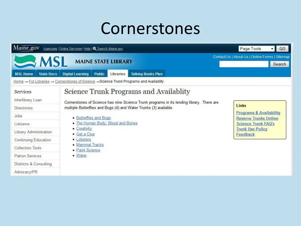 cornerstones