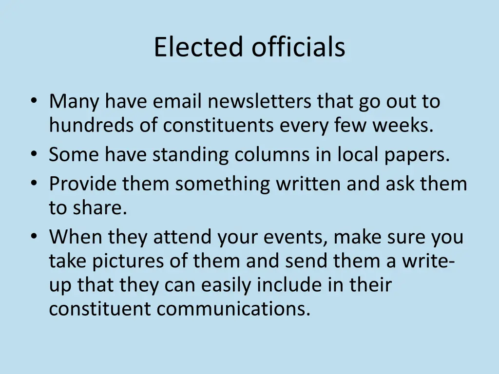 elected officials