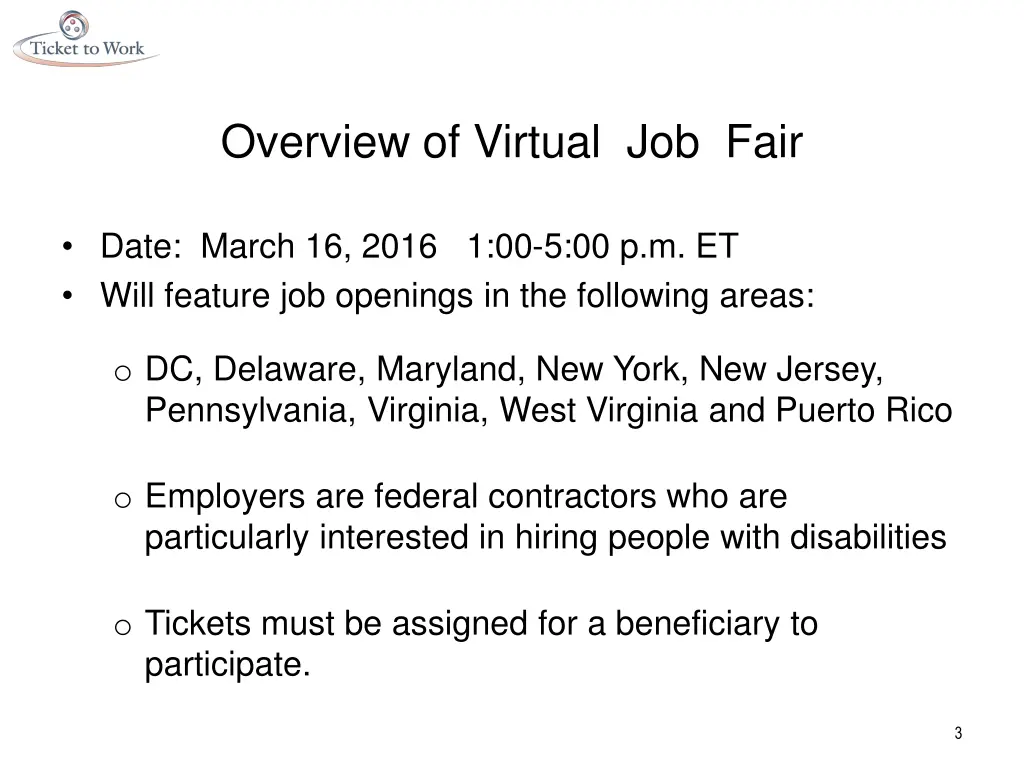 overview of virtual job fair