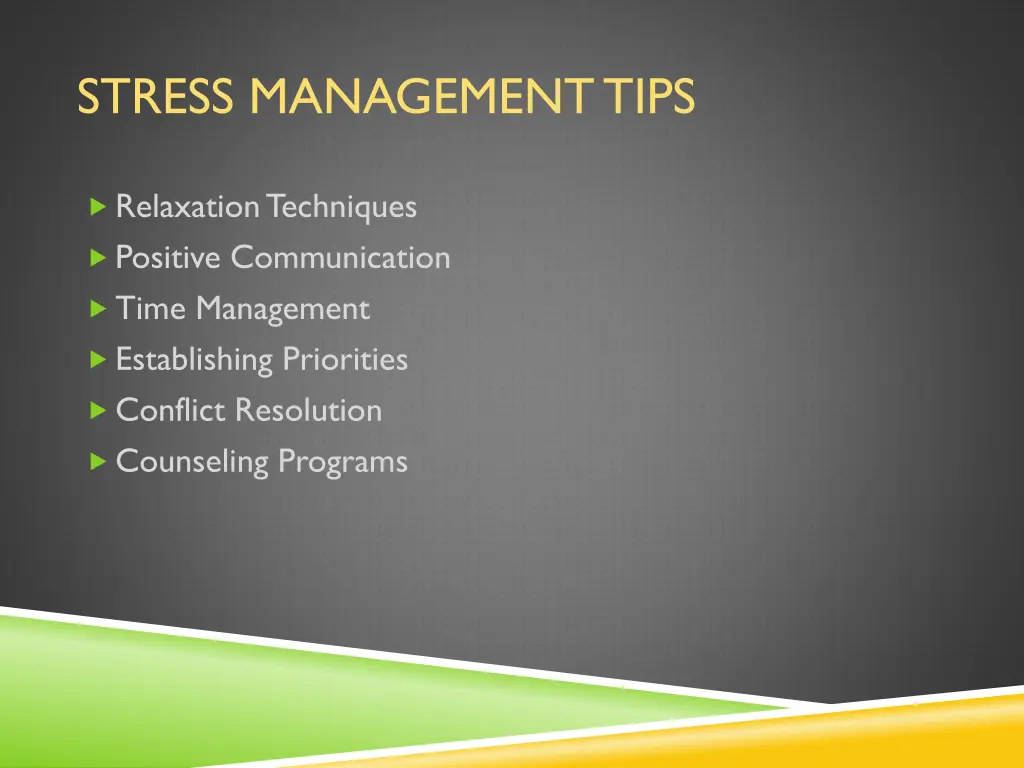stress management tips