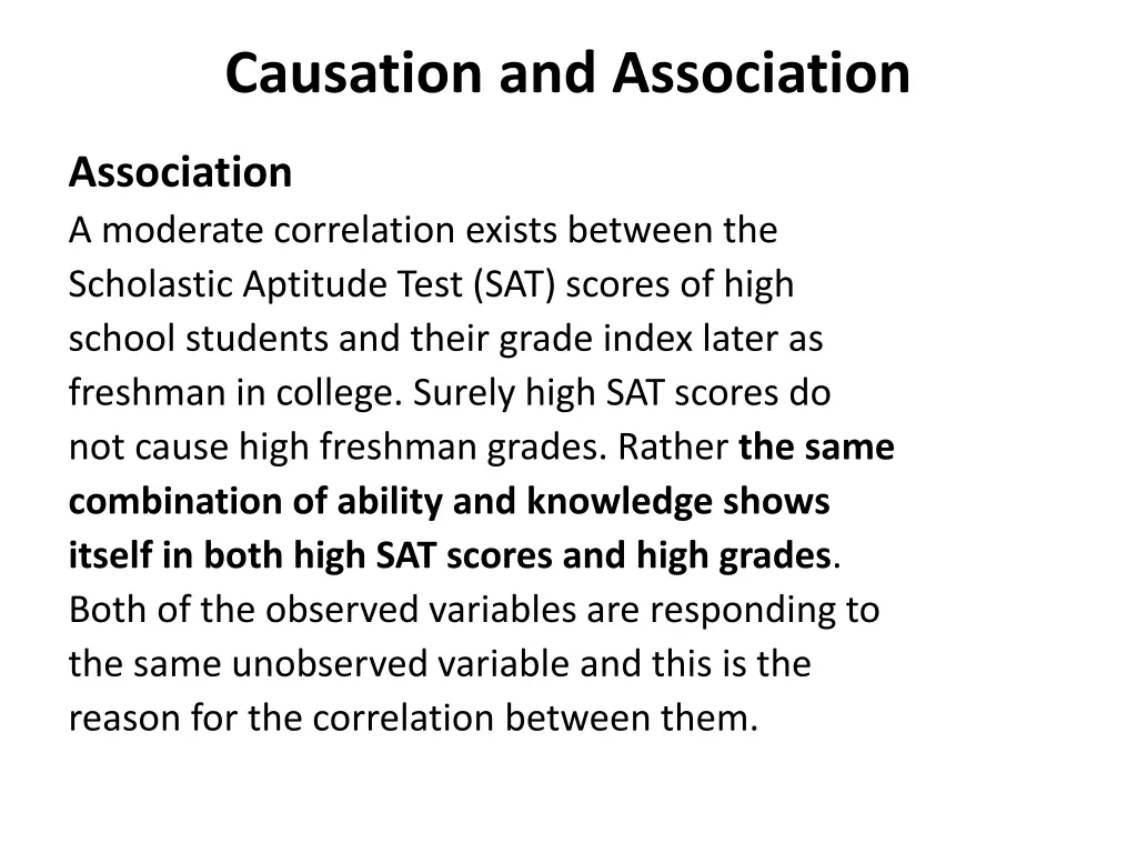 causation and association 2