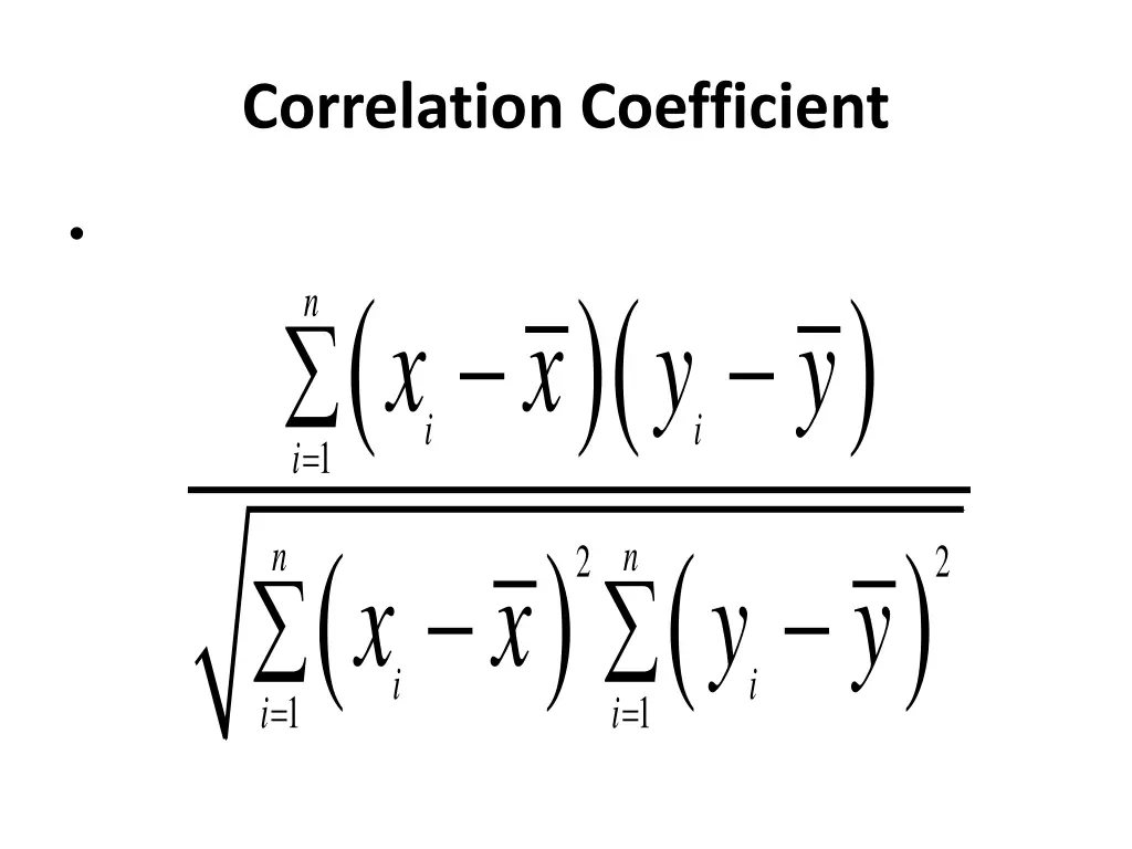 correlation coefficient 1