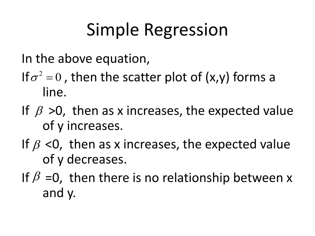 simple regression
