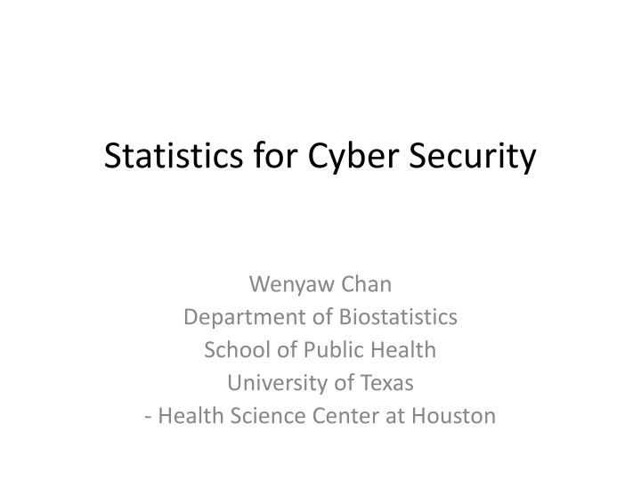 statistics for cyber security