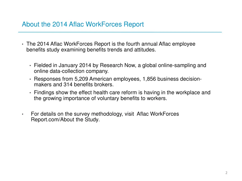 about the 2014 aflac workforces report