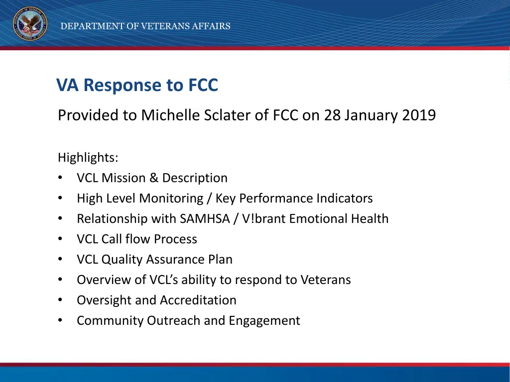 department of veterans affairs 4