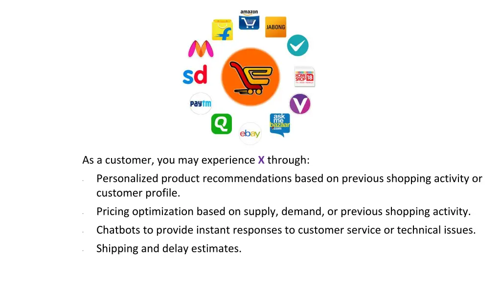 as a customer you may experience x through