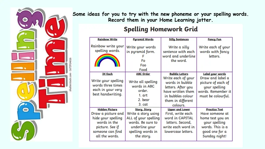 some ideas for you to try with the new phoneme