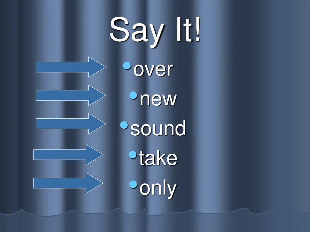 say it over new sound take only