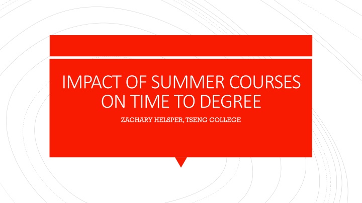 impact of summer courses on time to degree
