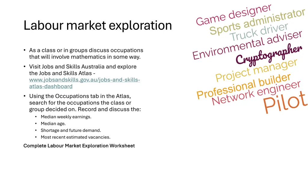 labour market exploration