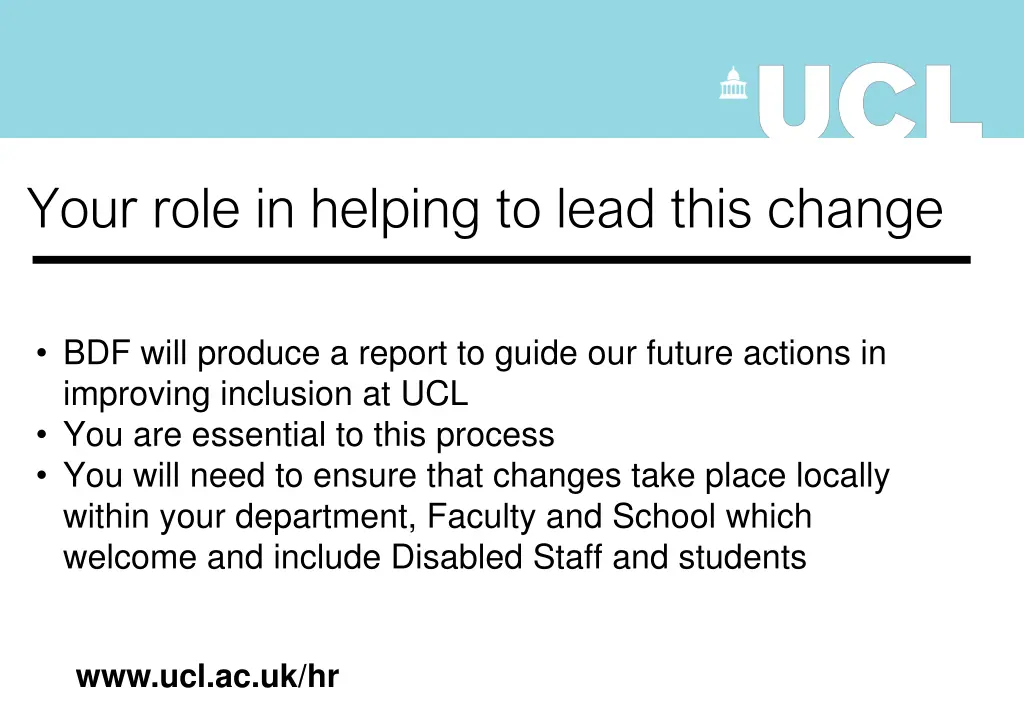 your role in helping to lead this change 2