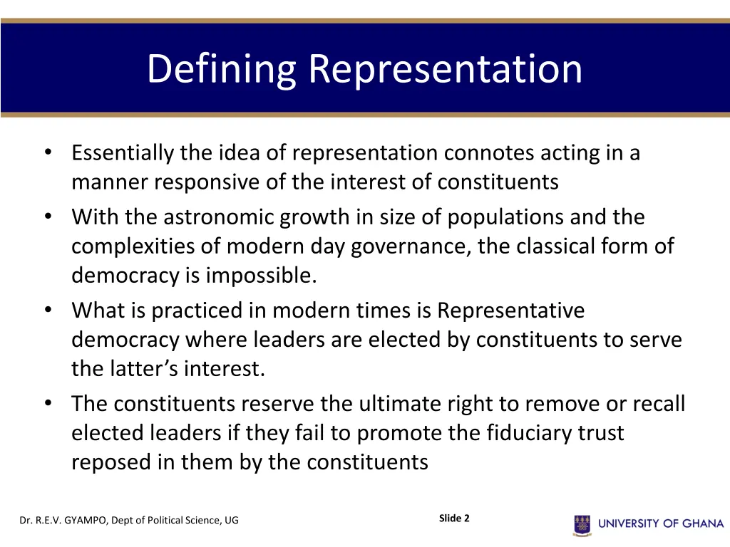 defining representation
