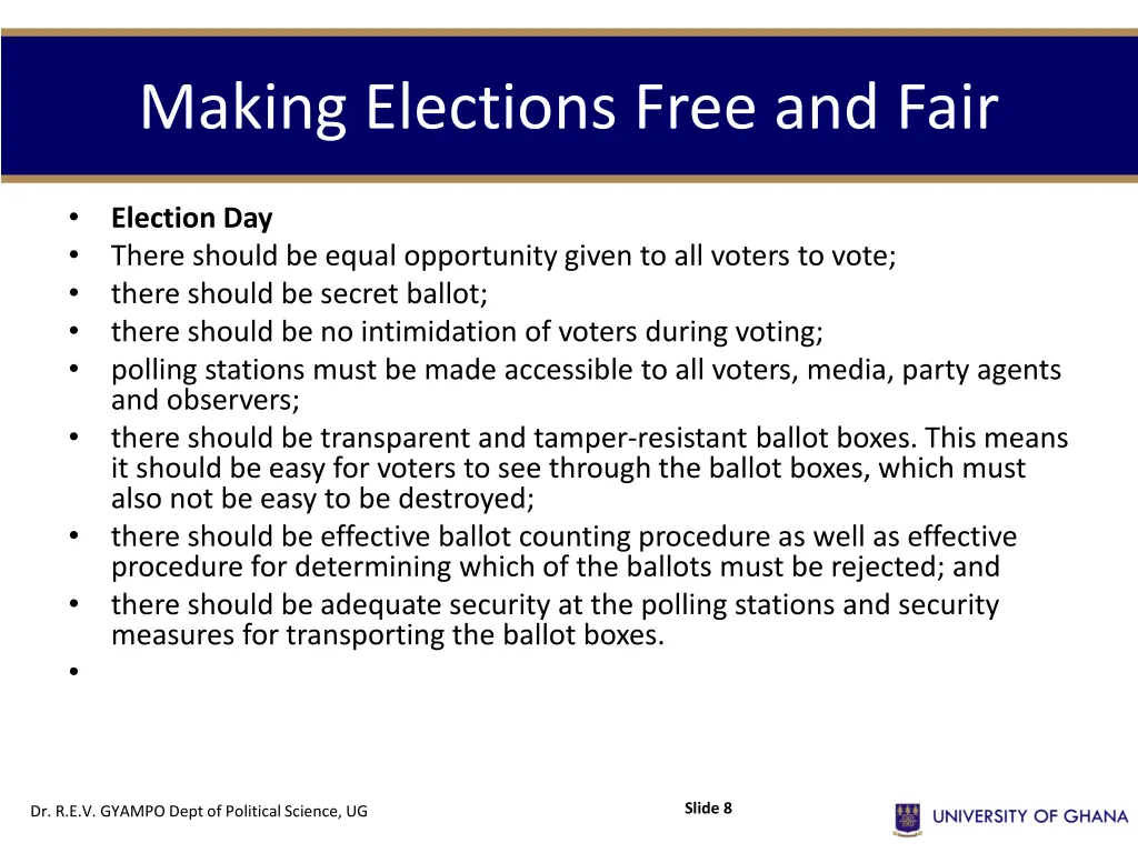 making elections free and fair 1