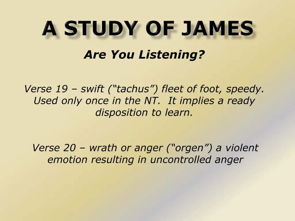 are you listening