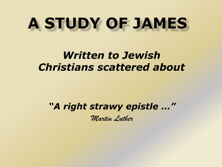 written to jewish christians scattered about