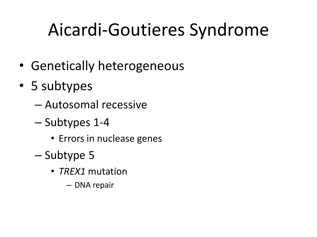 aicardi goutieres syndrome