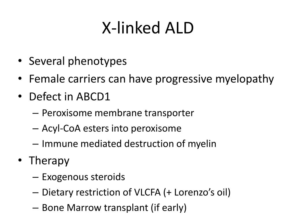 x linked ald