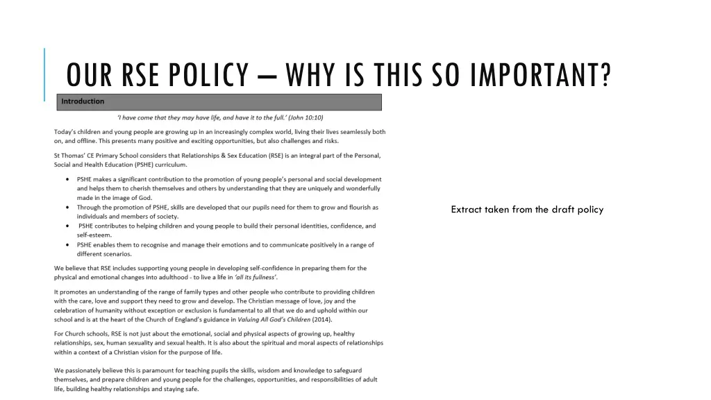 our rse policy why is this so important