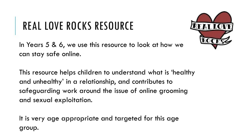 real love rocks resource