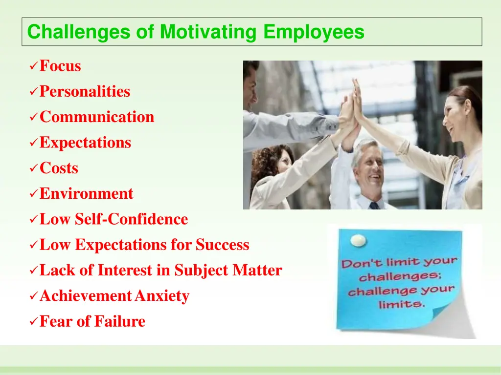 challenges of motivating employees