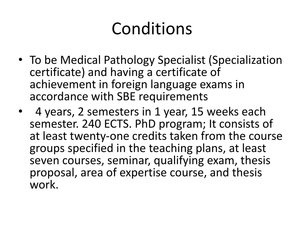conditions