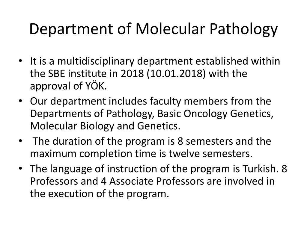 department of molecular pathology