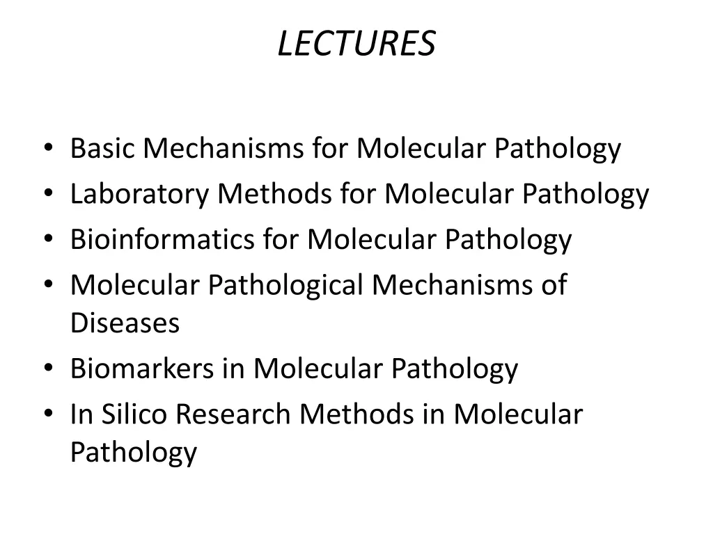 lectures