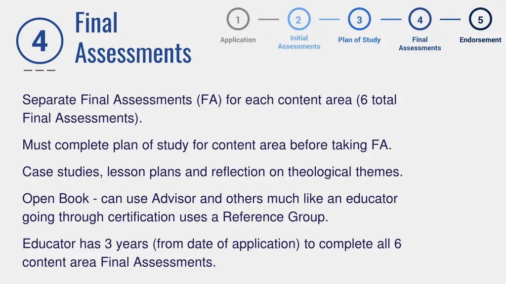 final assessments