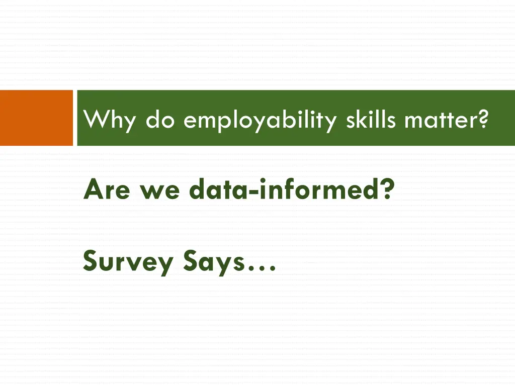 why do employability skills matter