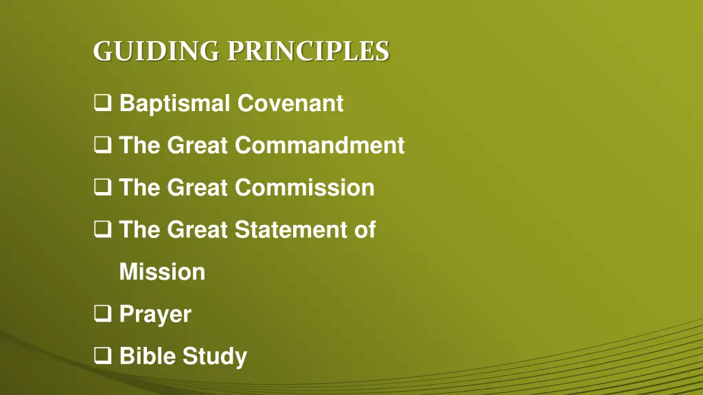 guiding principles