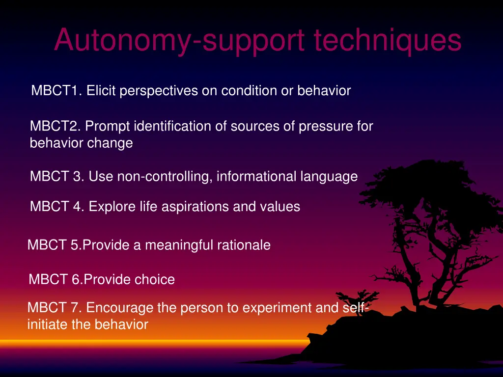 autonomy support techniques