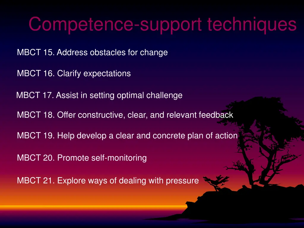 competence support techniques