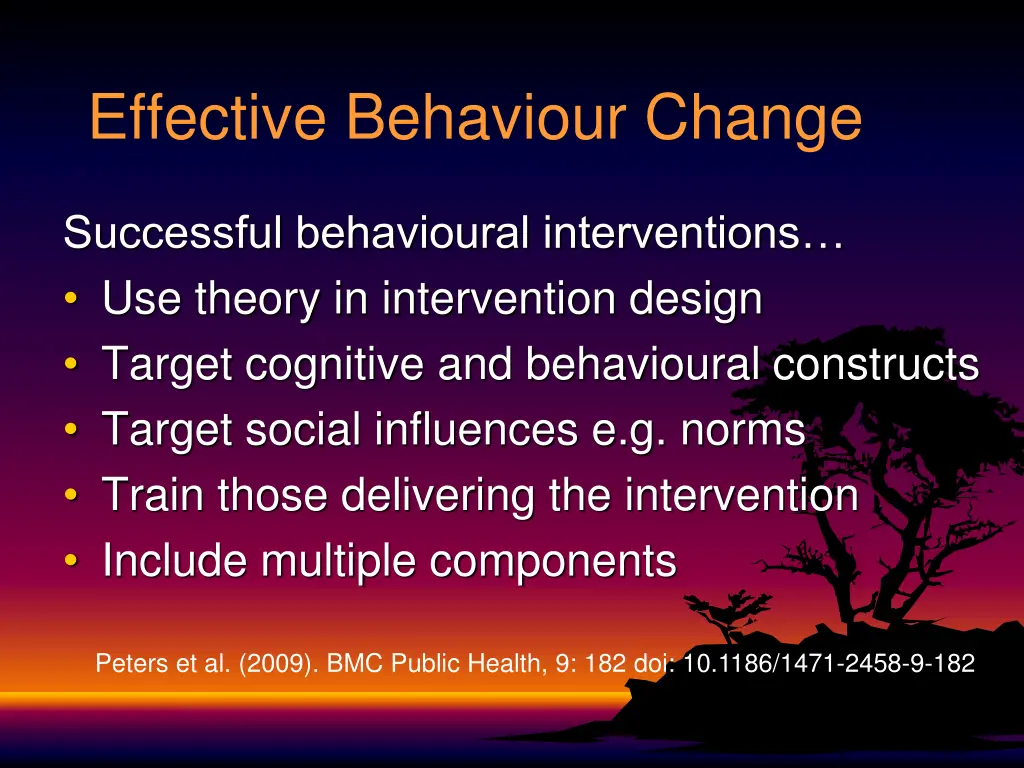 effective behaviour change