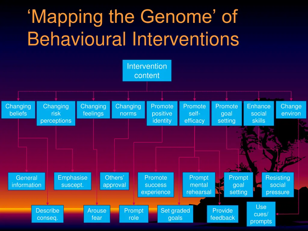 mapping the genome of behavioural interventions
