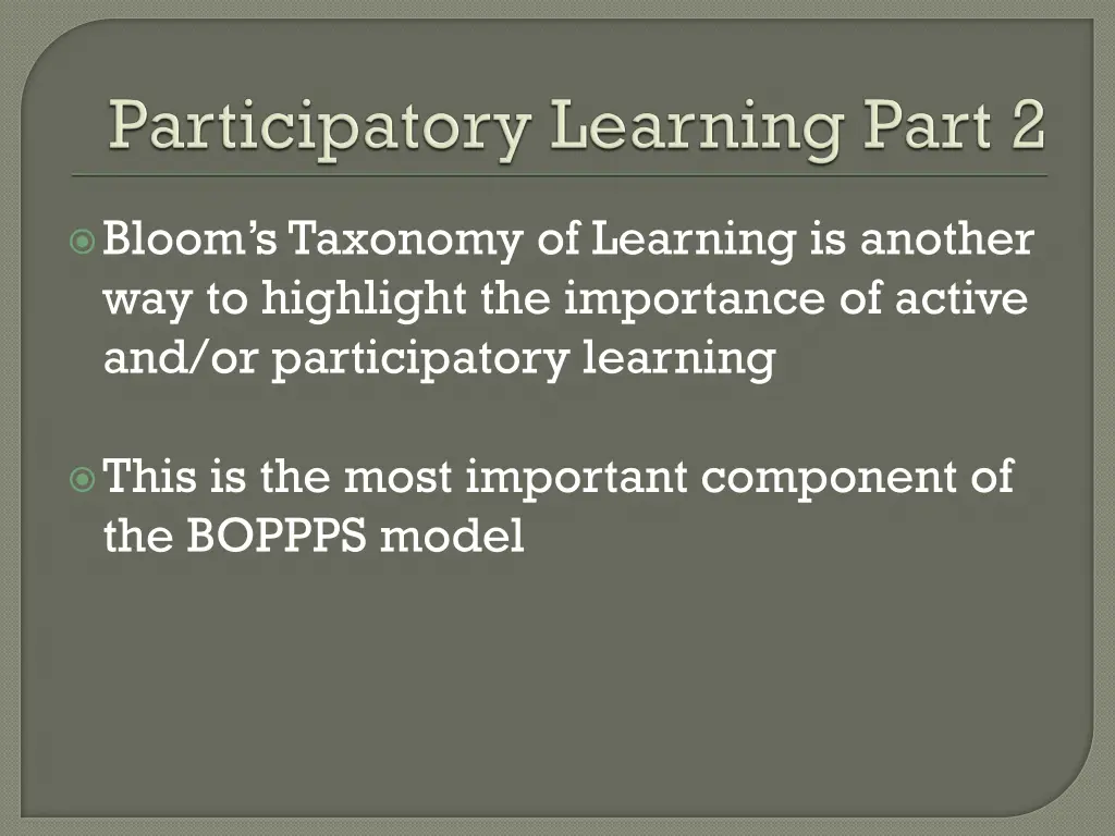 bloom s taxonomy of learning is another