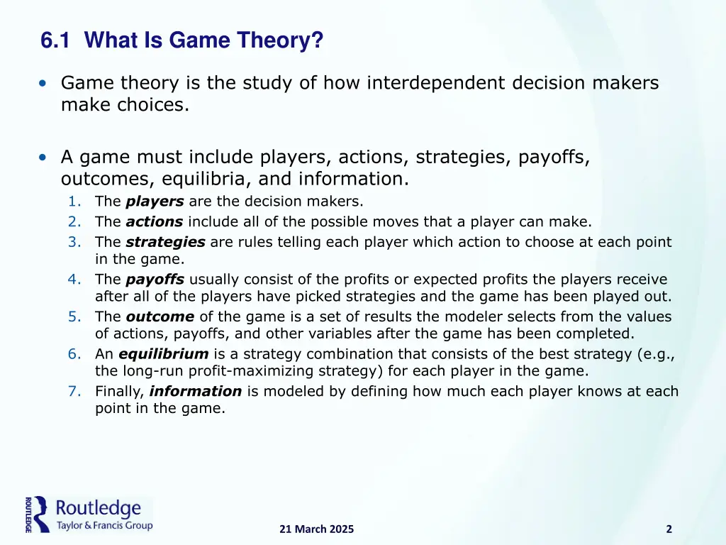 6 1 what is game theory
