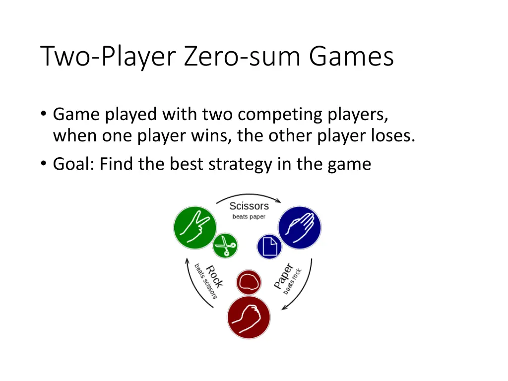 two player zero sum games