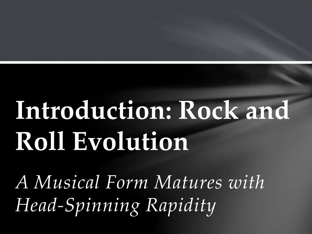 introduction rock and roll evolution