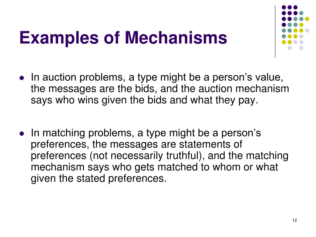 examples of mechanisms